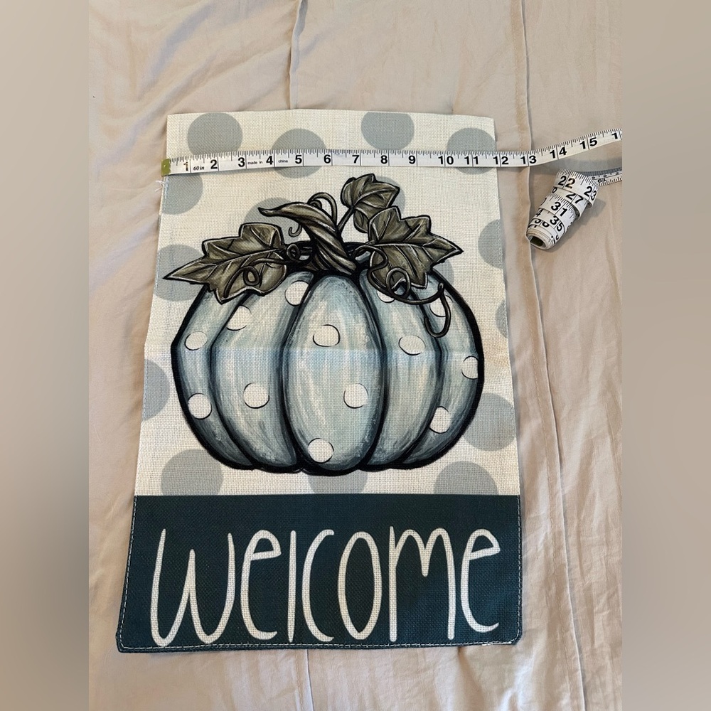 New Cute pumpkin welcome fall garden flag welcome 12 x 18